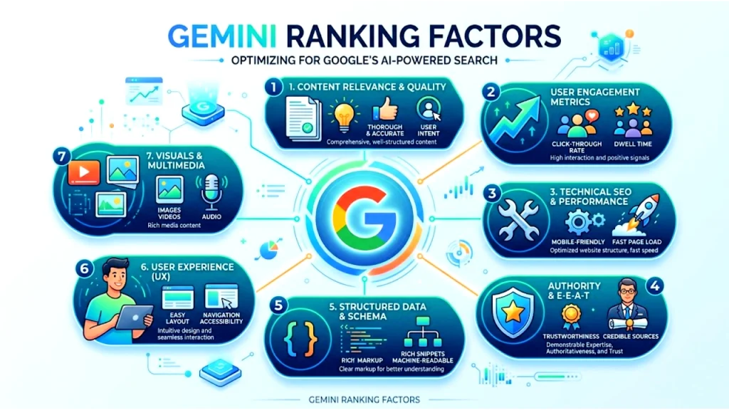 Gemini Ranking Factors: What Really Helps Your Website Appear in Google Gemini?