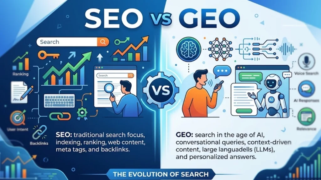 SEO vs GEO: What’s the Difference and Why It Matters in 2026?